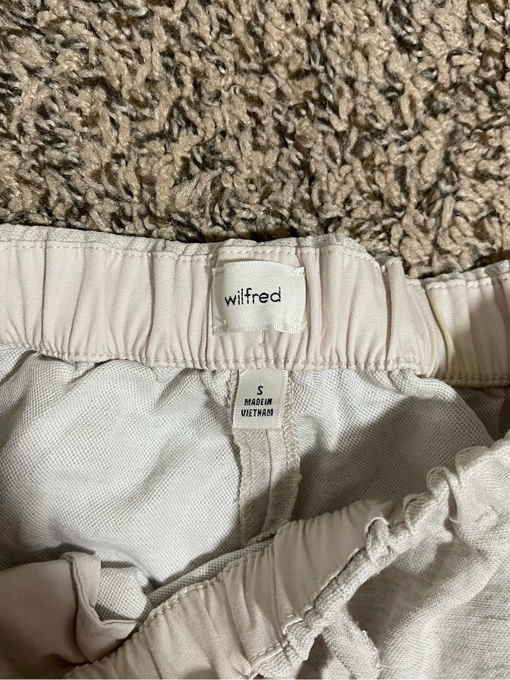 Aritzia Wide Leg Pants in Light Beige/Cream - Picture 4 of 5
